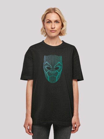 F4NT4STIC T-Shirt 'Panther Tribal Mask' in Schwarz: predná strana
