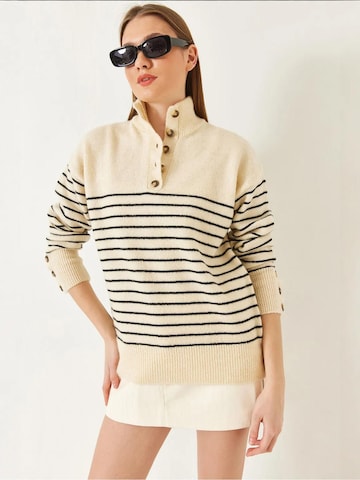 Pull-over Bianco Lucci en beige
