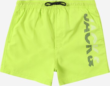 Jack & Jones Junior Plavecké šortky 'Fiji' – zelená: přední strana