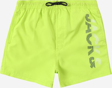 Jack & Jones Junior Plavecké šortky 'Fiji' – zelená: přední strana