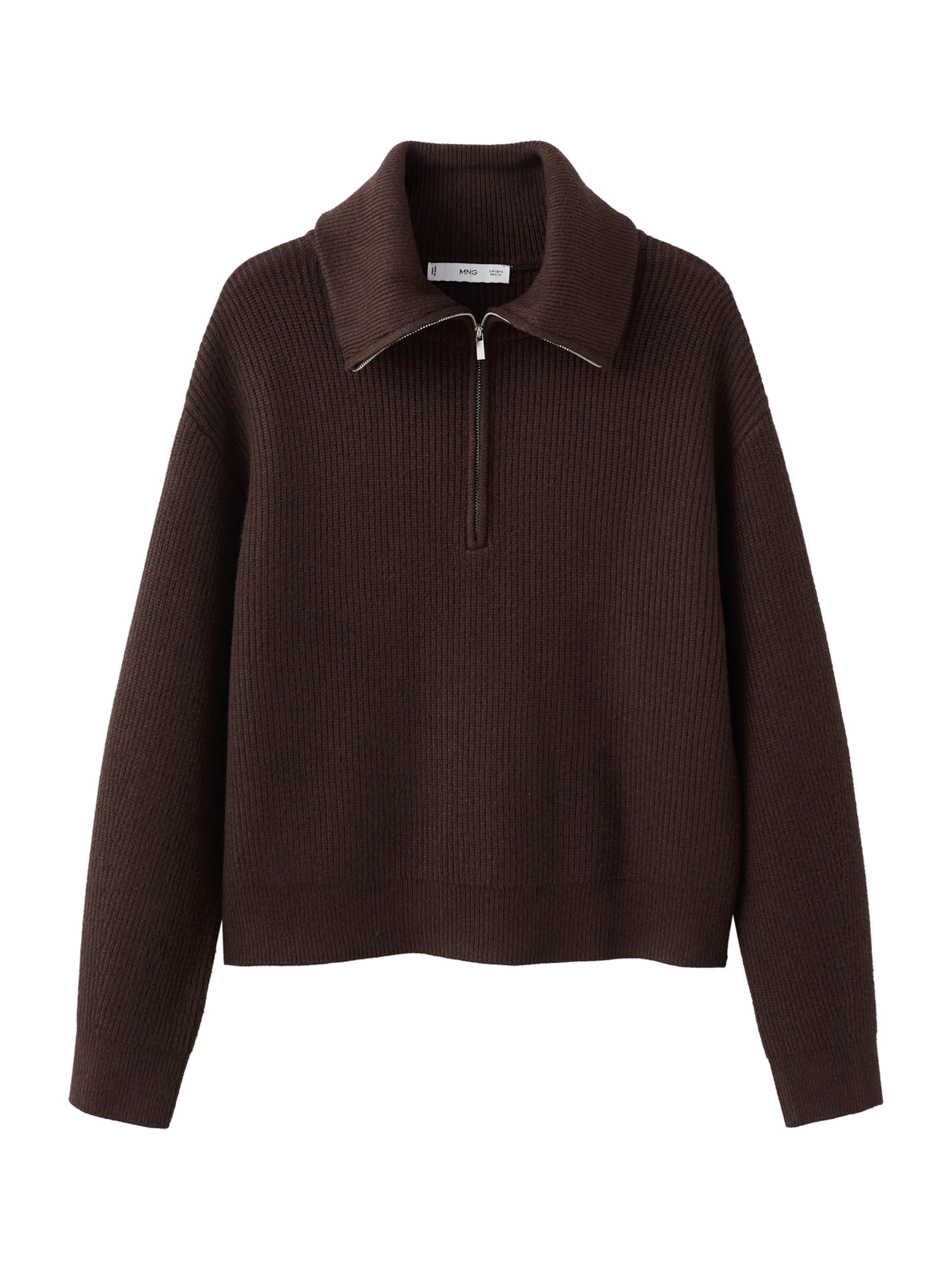 Pulover 'RIZON' de la MANGO pe maro: față