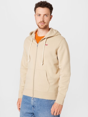 LEVI'S ® Regular fit Sweat jacket 'Original Zip-Up Hoodie' in Beige: front