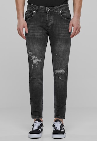 2Y Premium Skinny Jeans in Grijs: voorkant