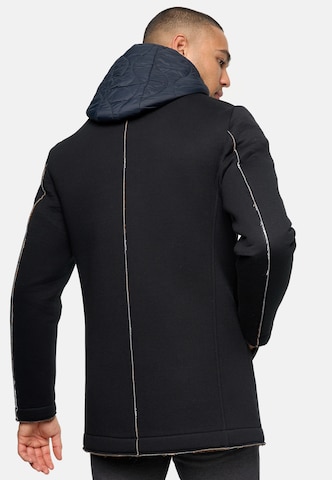 Manteau mi-saison ' Apostolos ' INDICODE JEANS en noir