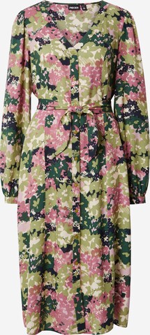 Robe-chemise 'JASMIN' PIECES en vert : devant