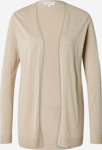 s.Oliver Strickjacke in Beige: Vorderseite