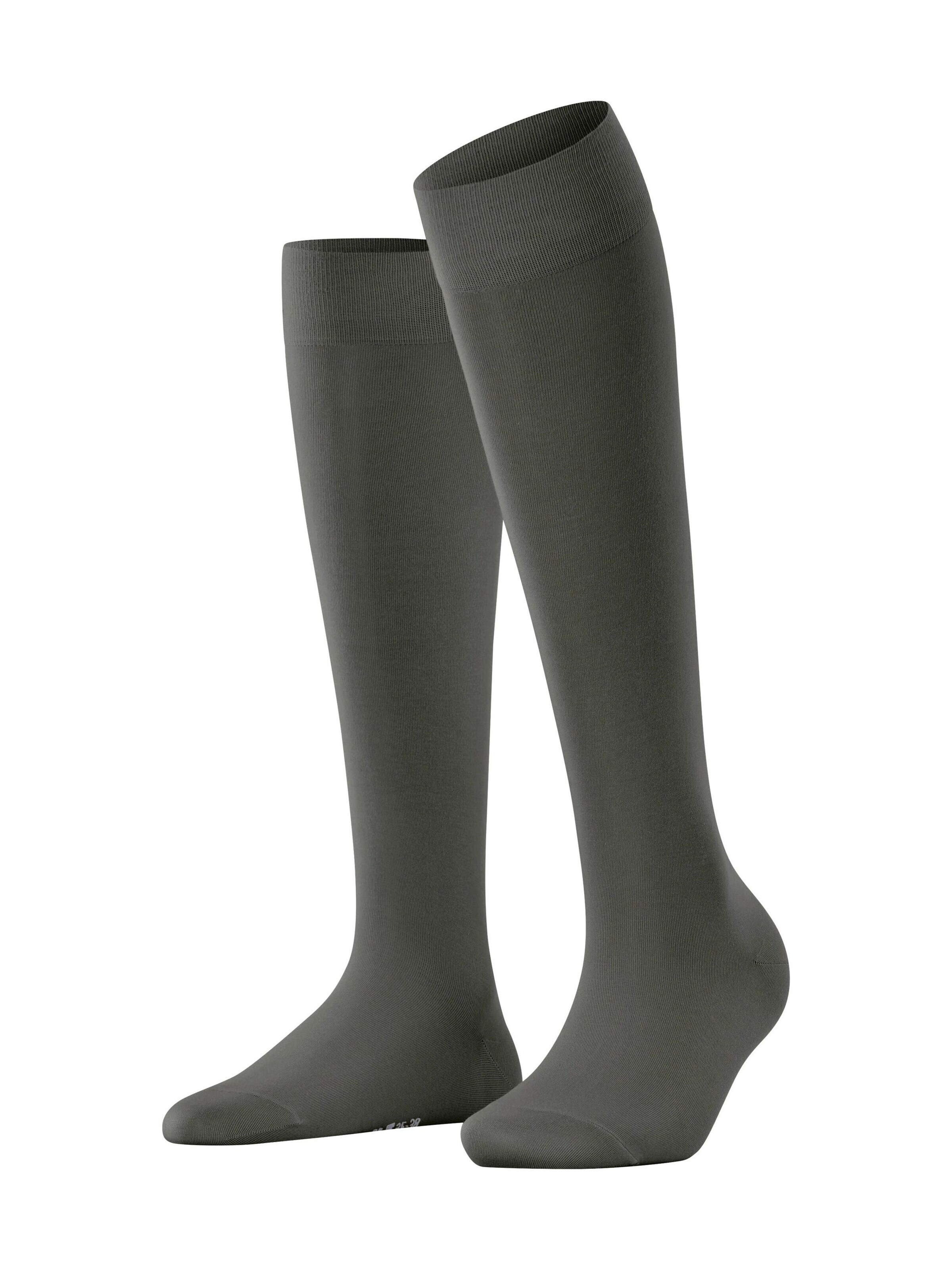 FALKE Kniestrümpfe 'Cotton Touch'‌‌‌‌ in Grün: Vorderseite