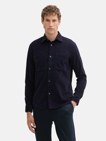 TOM TAILOR DENIM Regular fit Overhemd in Blauw: voorkant