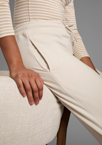 OCEAN SPORTSWEAR Wide Leg Hose in Beige