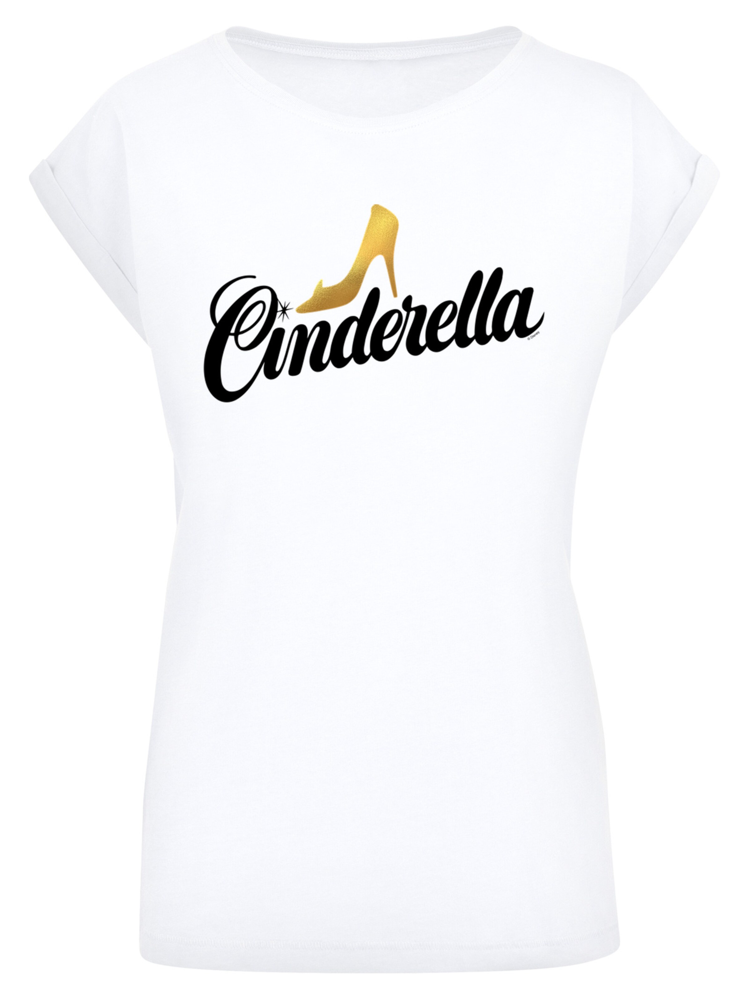 F4NT4STIC T-Shirt 'Cinderella Shoe' in Weiß: Vorderseite