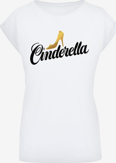 F4NT4STIC T-shirt 'Cinderella Shoe' en or / noir / blanc cassé, Vue avec produit