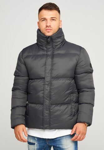 behype Winterjacke 'BHJEFFREY' in Grau: predná strana