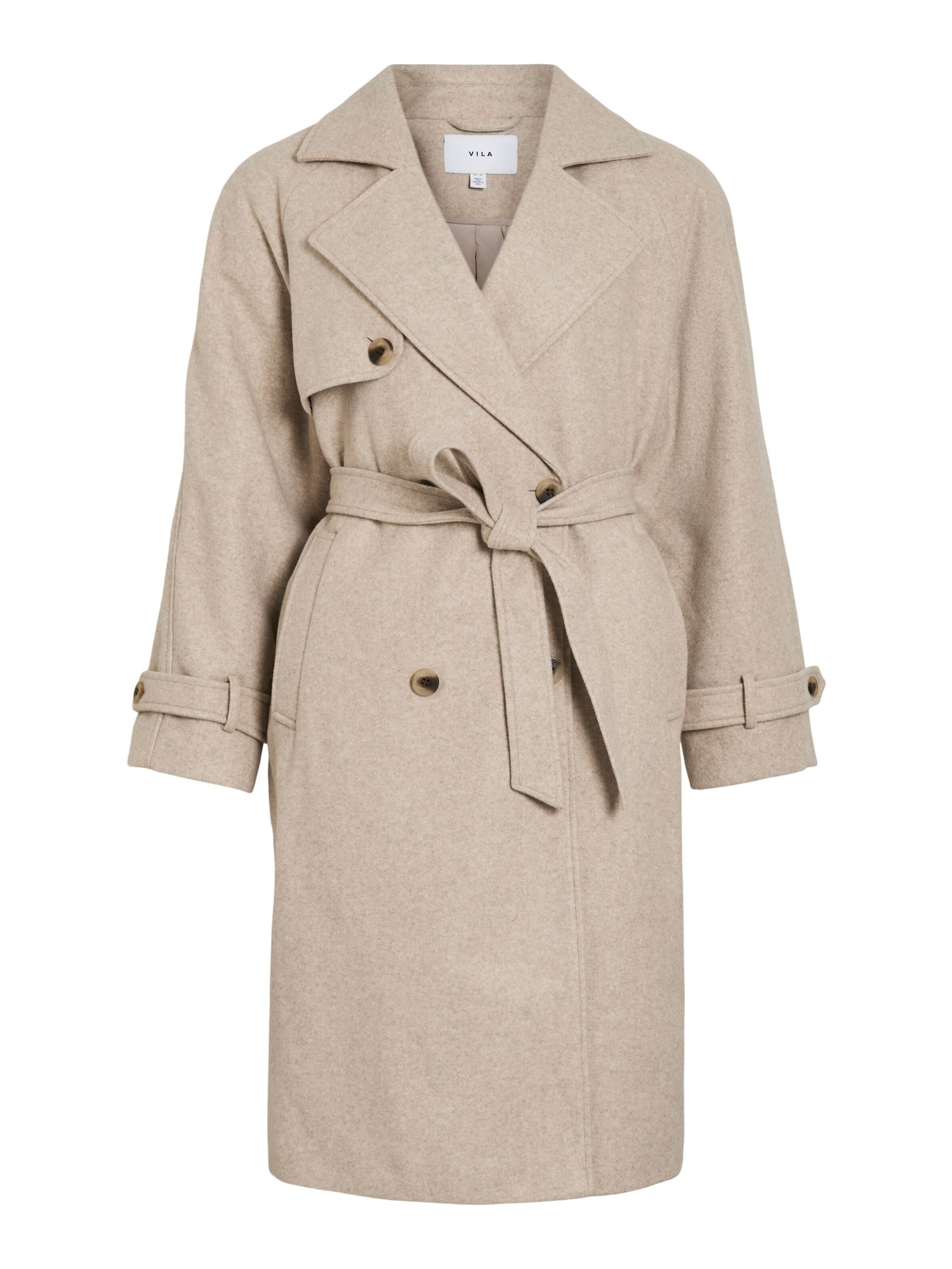 Cappotto di mezza stagione di VILA in beige: frontale