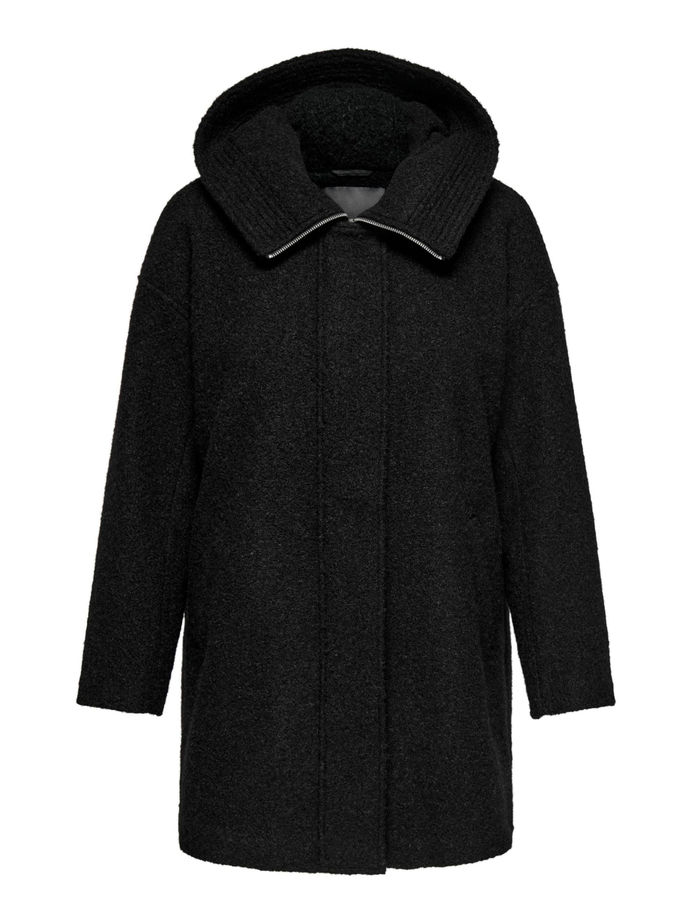 Manteau mi-saison 'RENO' ONLY Carmakoma en noir : devant