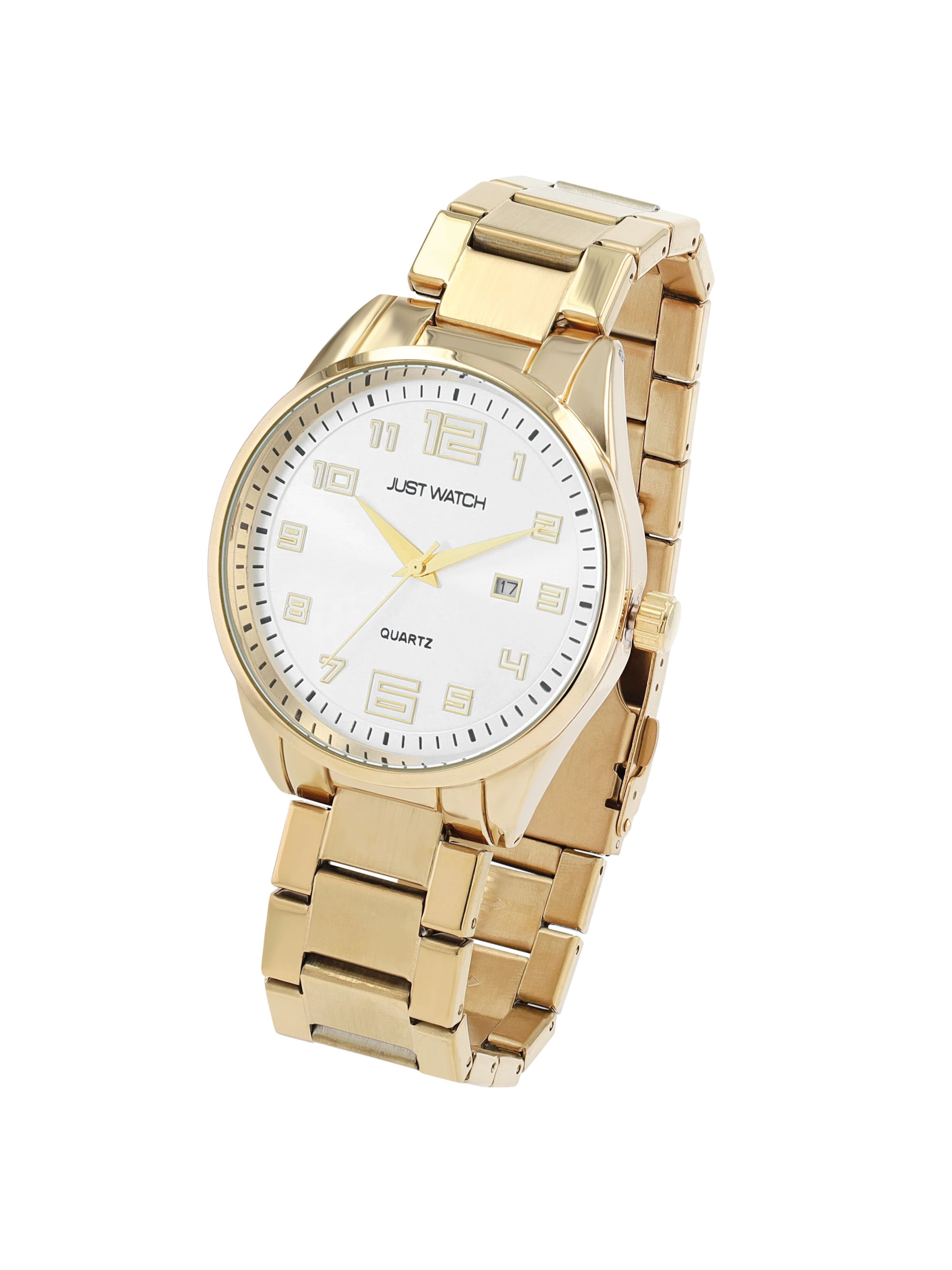 Just Watch Analog Watch 'Julius, Datumsanzeige' in One size in Gold, Item view