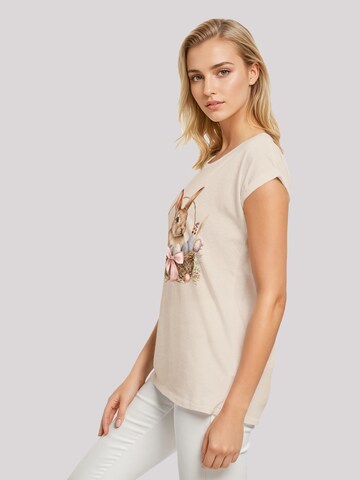 F4NT4STIC T-Shirt 'Osterhasen Korb Dekor' in Beige