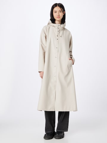 Stutterheim Between-Seasons Coat in Beige: front