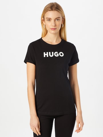 T-shirt HUGO en noir : devant