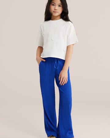 WE Fashion Regularen Hlače | modra barva