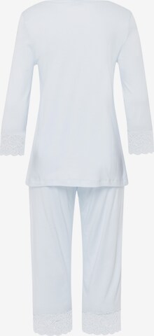 Hanro 3/4 Arm Pyjama ' Moments ' in Blau