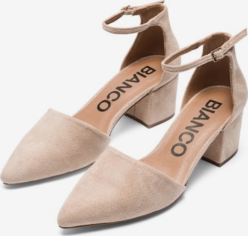 Bianco Pumps 'Divived D'orsay' in Beige