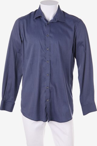 SAND COPENHAGEN Button Up Shirt in L in Blue: front