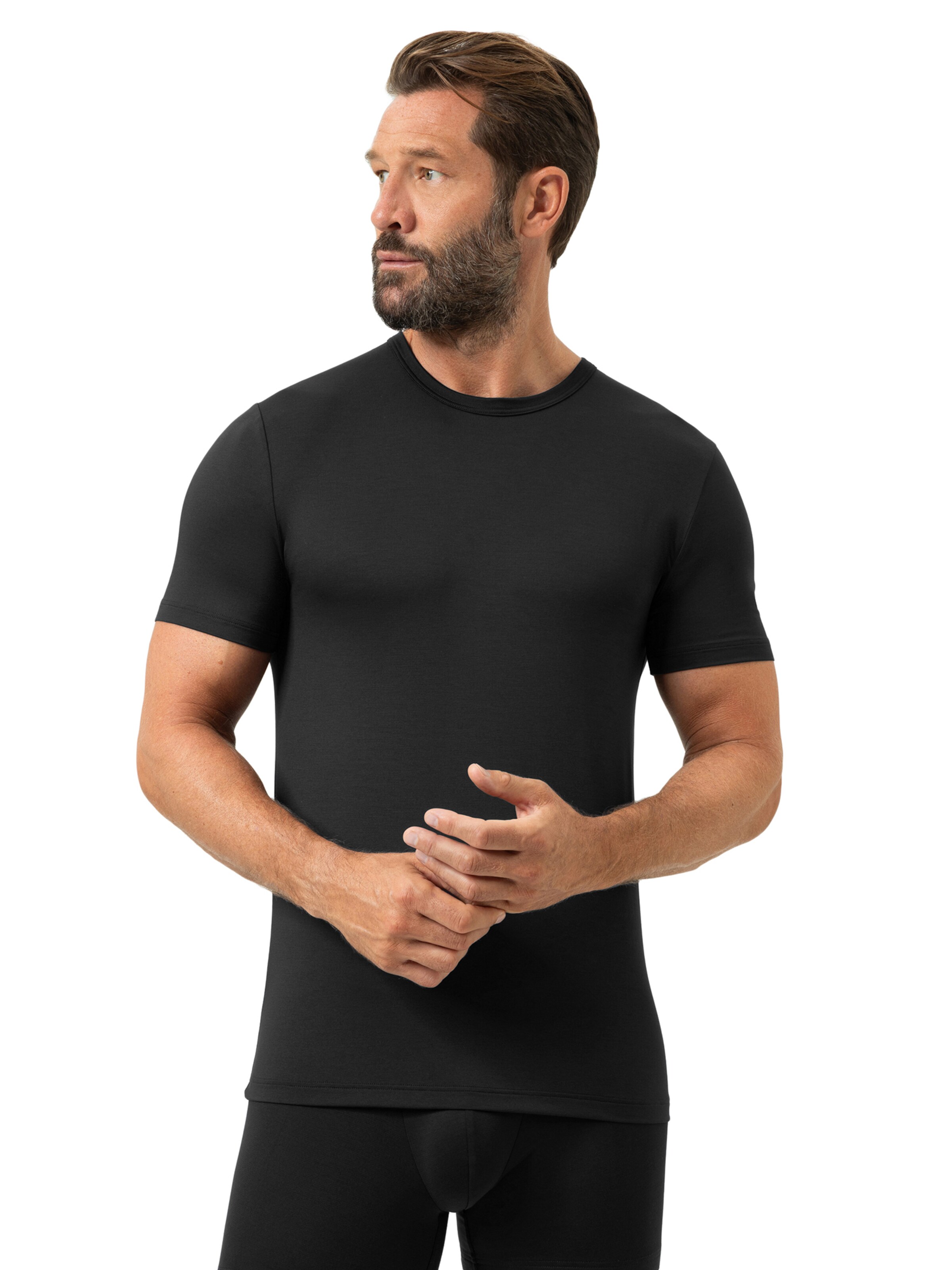 Mey Undershirt 'Iconic Modal' in Black: front