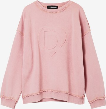 Sweat-shirt Desigual en rose : devant