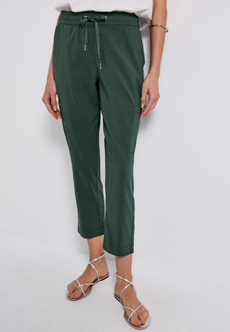 STREET ONE Slim fit Pants in Green: front