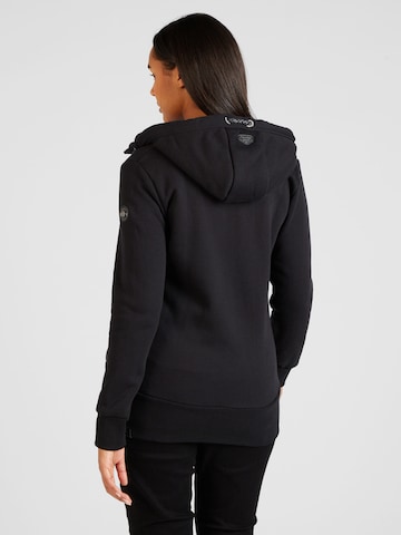 Ragwear Plus Zip-Up Hoodie 'NESKA' in Black