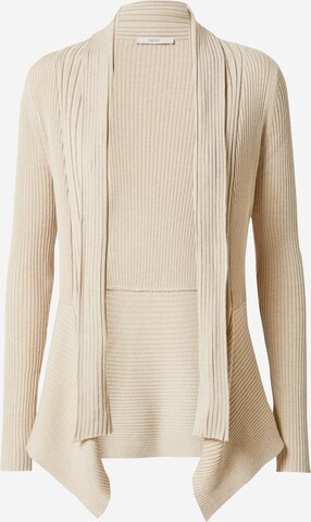 ESPRIT Knit Cardigan in Beige: front