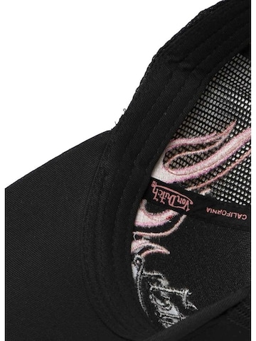 Von Dutch Kšiltovka 'Gorra von dutch negra pink flames trucker cap' – černá