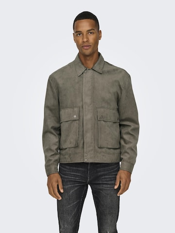 Veste mi-saison 'ONSYUKI' Only & Sons en marron : devant