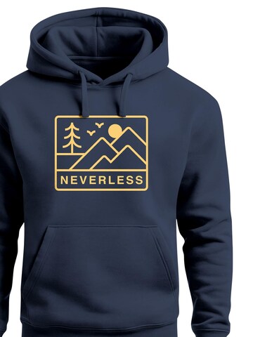 Neverless Sweatshirt 'Berge' in Blue
