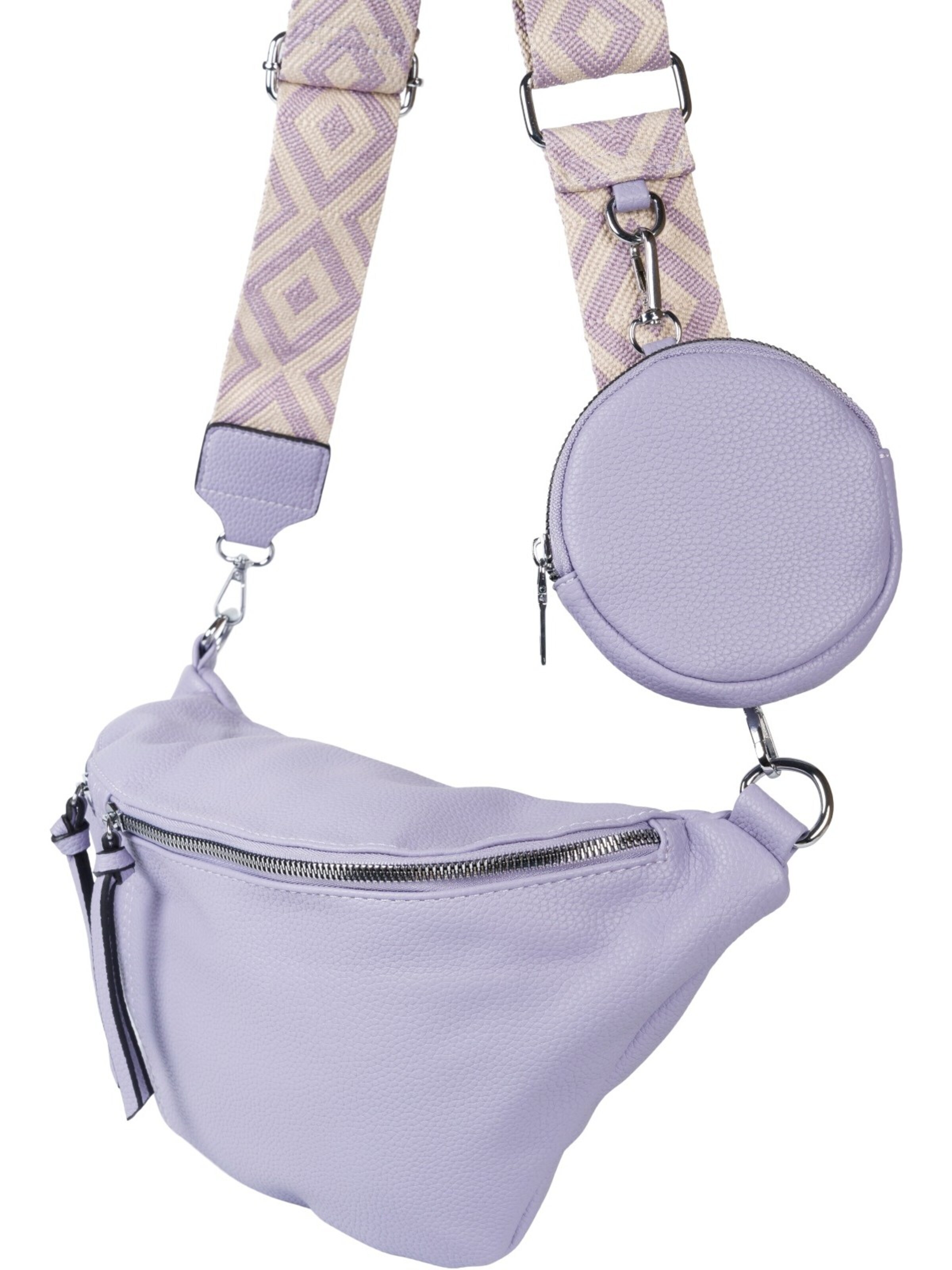 styleBREAKER Crossbody bag 'Halbmond Crossbody Bag Set 3-Teilig' in Purple