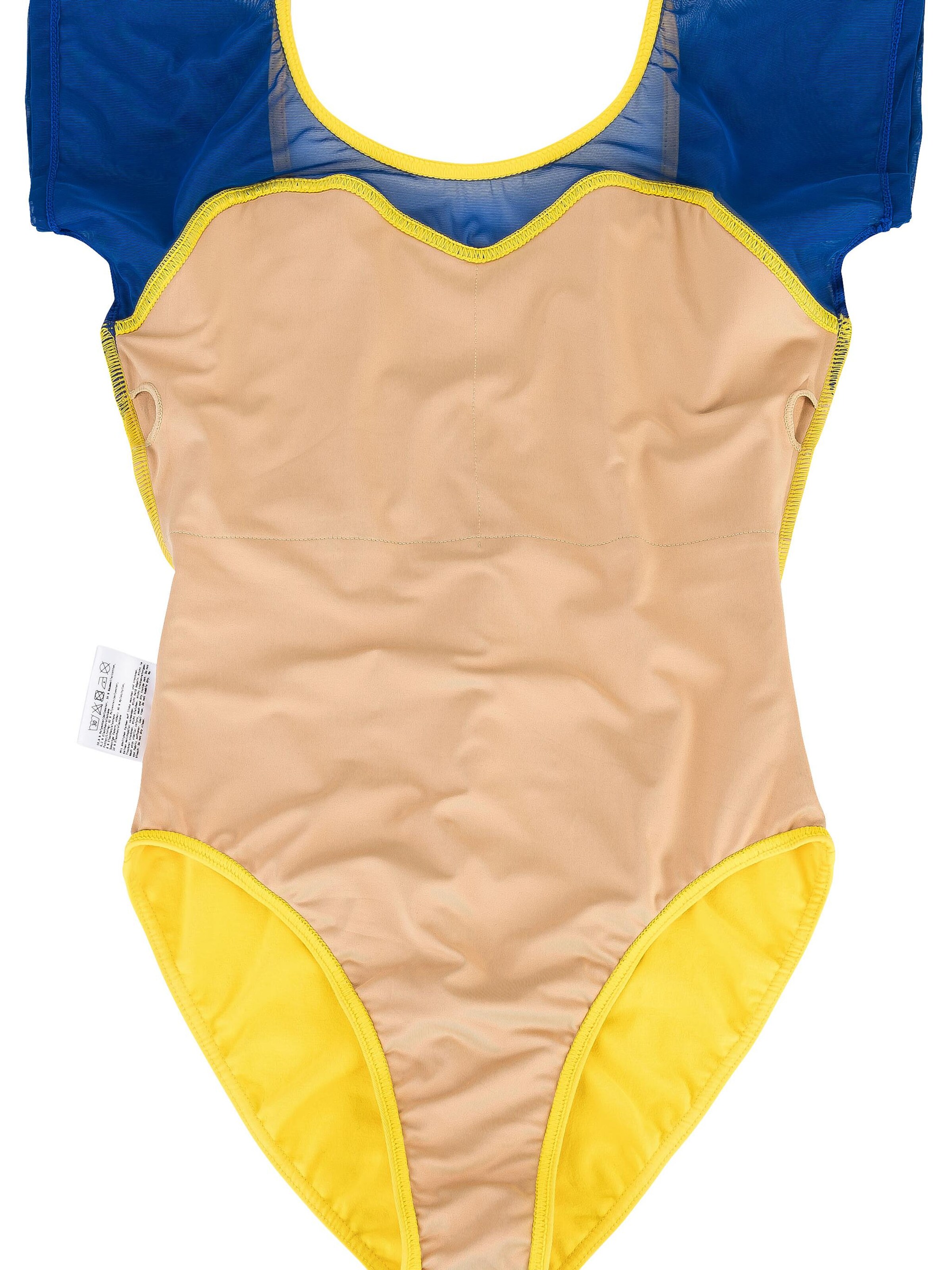 Tanzmuster Athletic Bodysuit 'Natalie' in Yellow