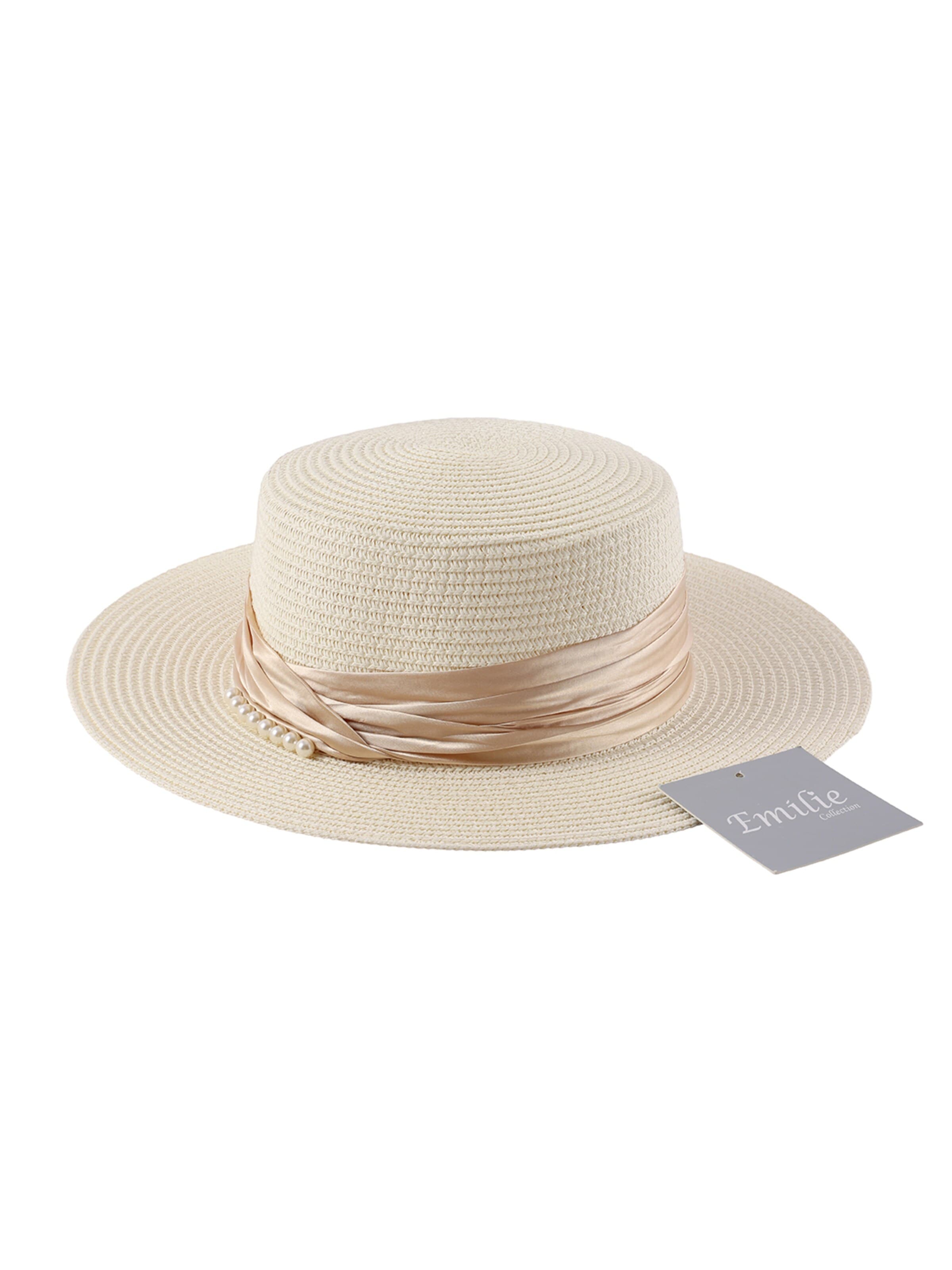 Cappello 'hat pearls' di Emilie collection in beige
