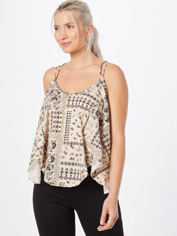 Free People Blouse 'HEY GIRL' in Beige: front