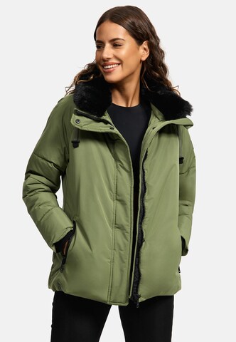NAVAHOO Winter Jacket 'Frostii XIV' in Green: front