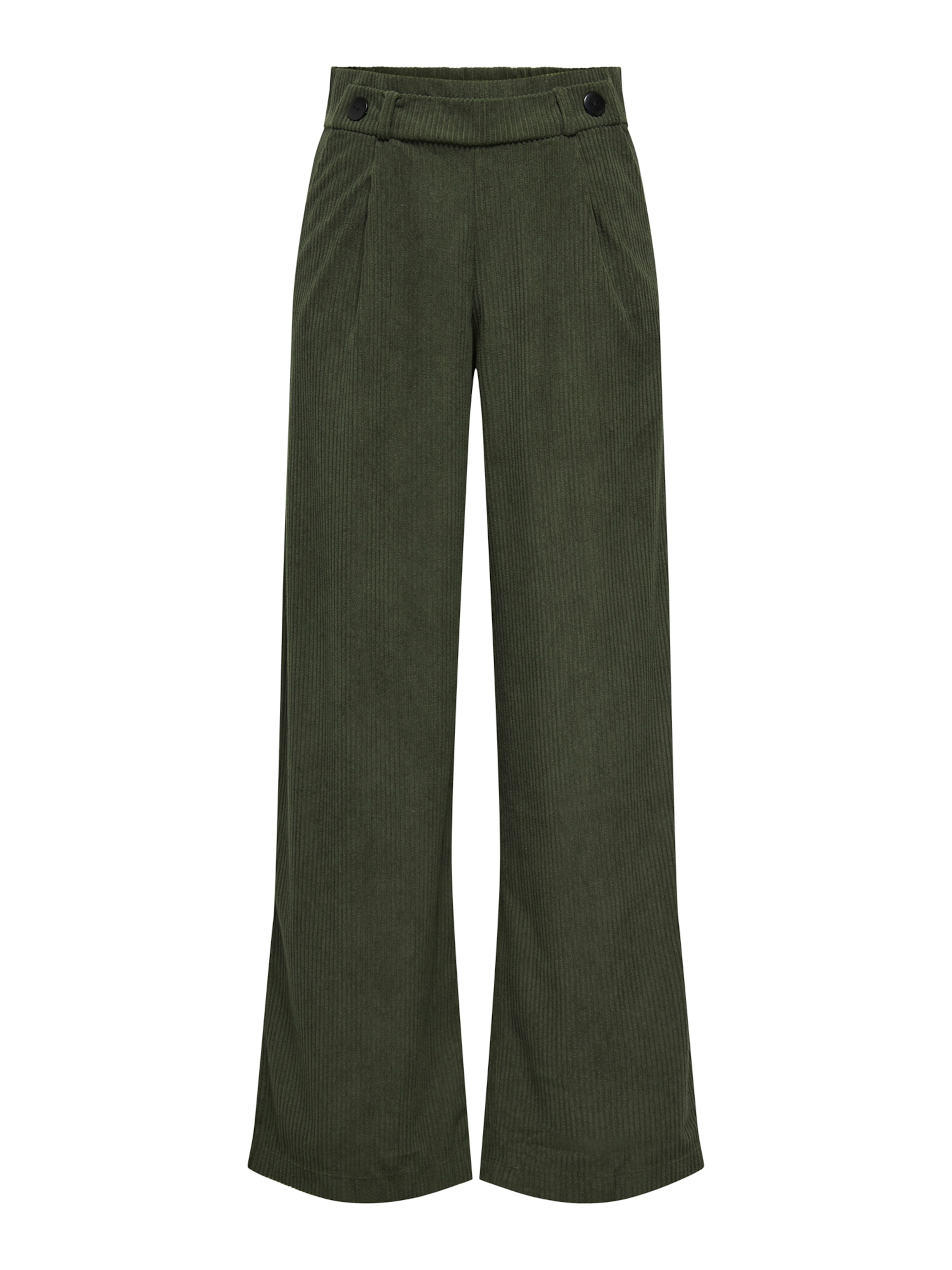 JDY Wide leg Pleat-Front Pants 'JDYGeggo' in Green: front