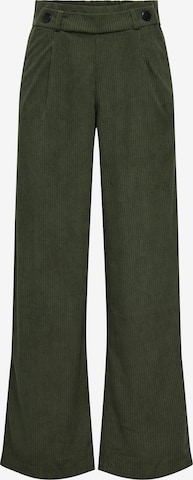 JDY Wide leg Pleat-front trousers 'JDYGeggo' in Green: front