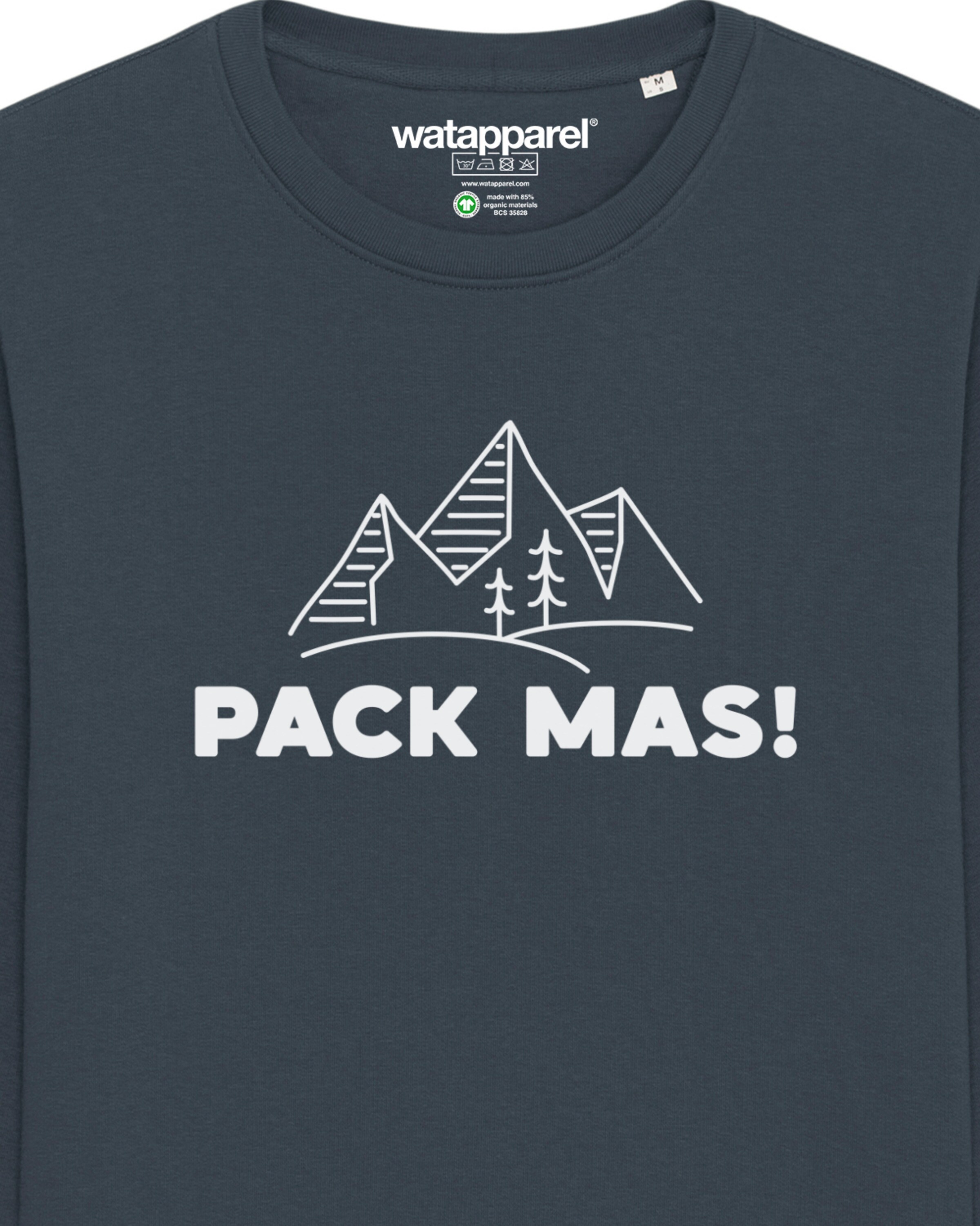 Watapparel Sweatshirt ' Pack mas! ' in Grey