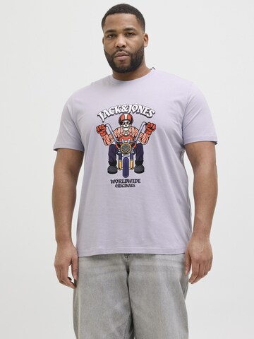 Jack & Jones Plus Shirt in Purple: front