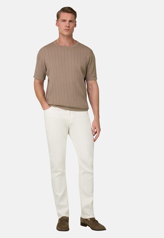 Coupe slim Jean Boggi Milano en blanc