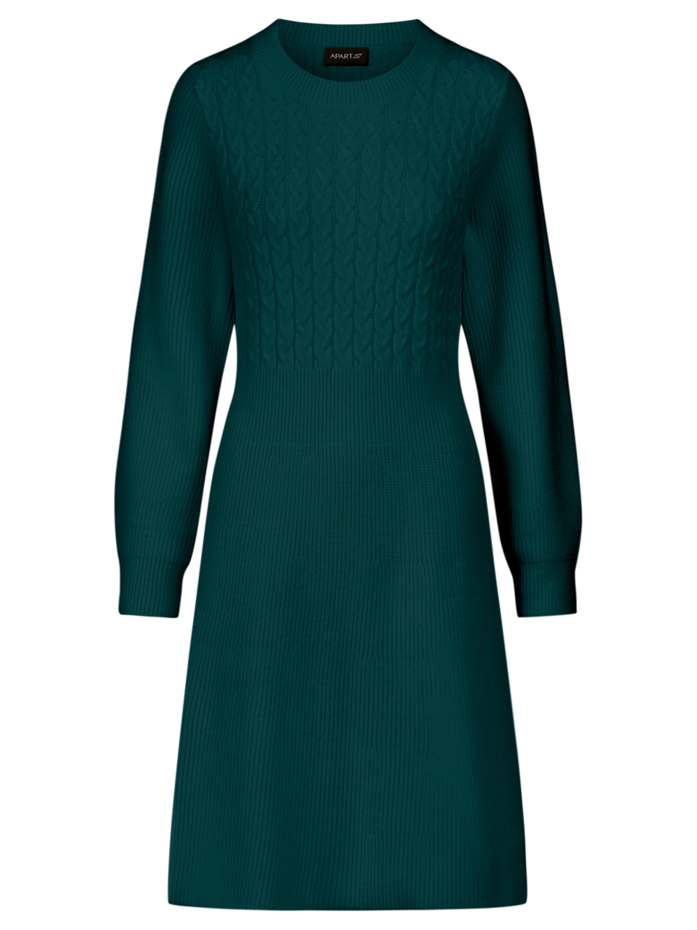 APART Knitted dress in Green: front