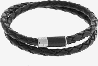 Tateossian London Armband 'Carbon' in schwarz / silber, Produktansicht