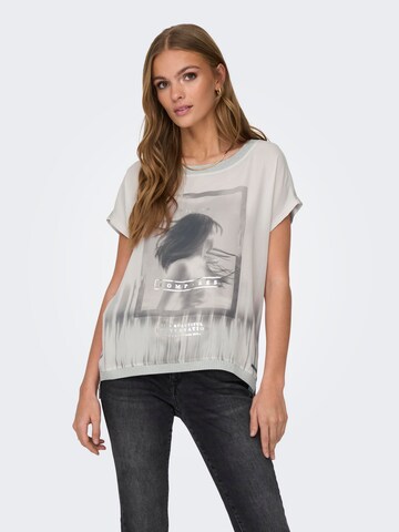 T-shirt 'MICKELA' ONLY en gris : devant