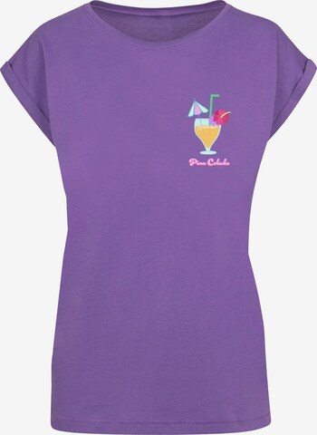 Merchcode Shirt 'Pina Colada' in Lila: voorkant