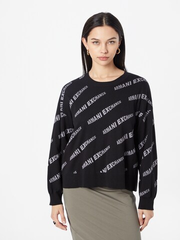 ARMANI EXCHANGE Sweater in Black: front