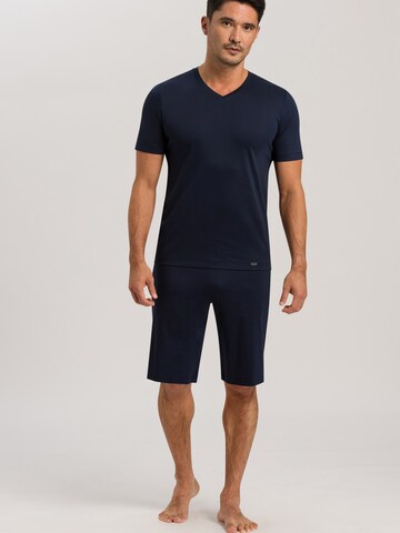 Hanro - Pijama curto 'Night Selection' em azul: frente